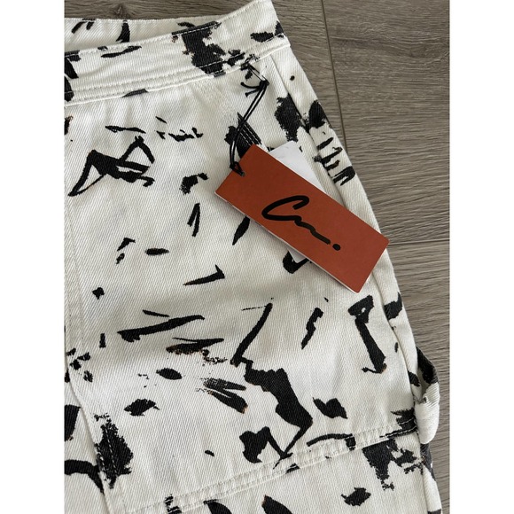 CRISTINA MARTINEZ GENDER INCLUSIVE ABSTRACT PRINT DENIM JEANS - Picture 8 of 16